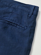 Massimo Alba - Vela Straight-Leg Linen Shorts - Blue