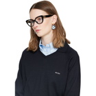 Miu Miu Eyewear Black Cateye Glasses
