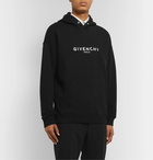 Givenchy - Logo-Print Loopback Cotton-Jersey Hoodie - Black