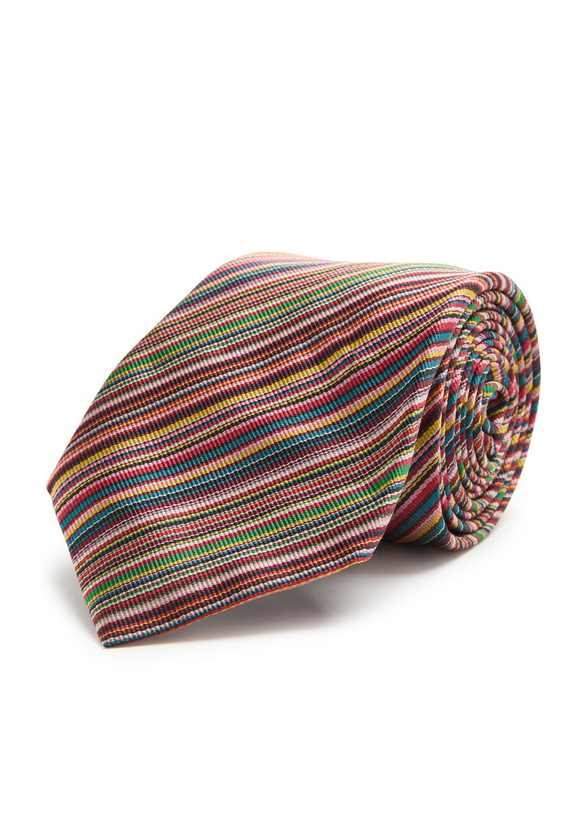 Photo: Paul Smith Striped-jacquard Silk tie - Multicoloured - One Size