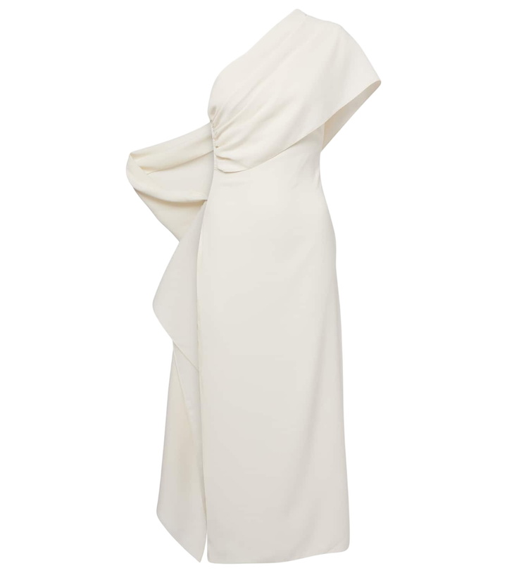 Photo: Marmar Halim Caped one-shoulder silk crêpe cocktail dress