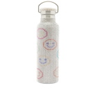 Collina Strada Women's Rhinestone Water Bottle in Rainbow Smiley Face