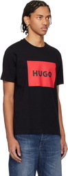 Hugo Black Logo Cotton Jersey T-shirt