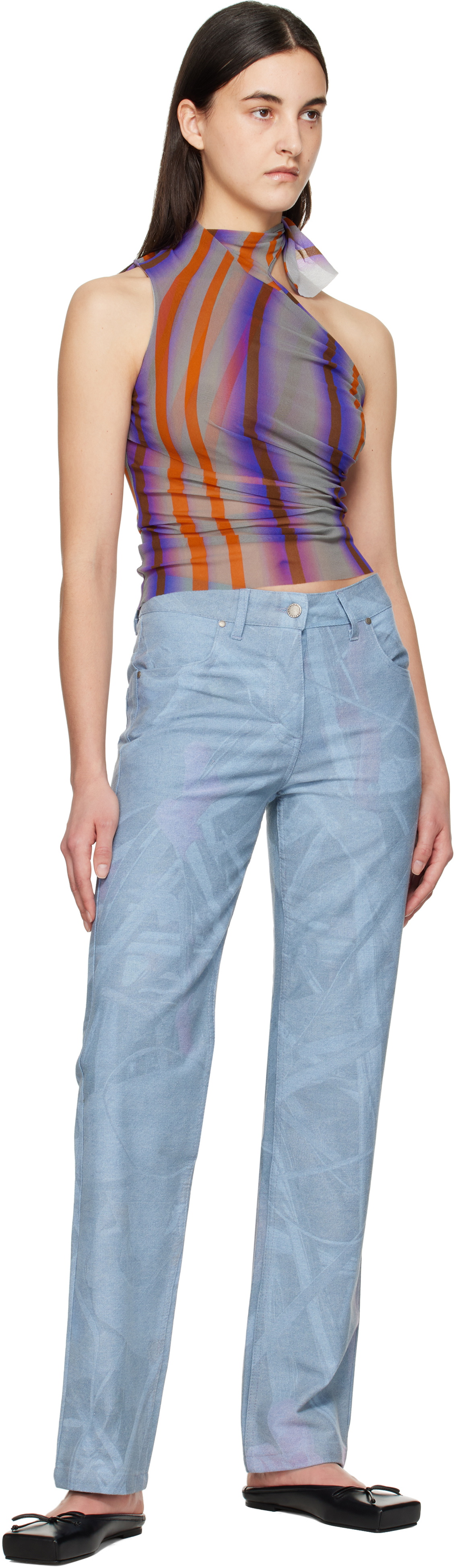 Serapis Blue Scrap Yard Fitted Jeans