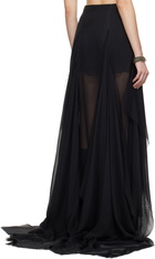 Ann Demeulemeester Black Saga X-Long Maxi Skirt
