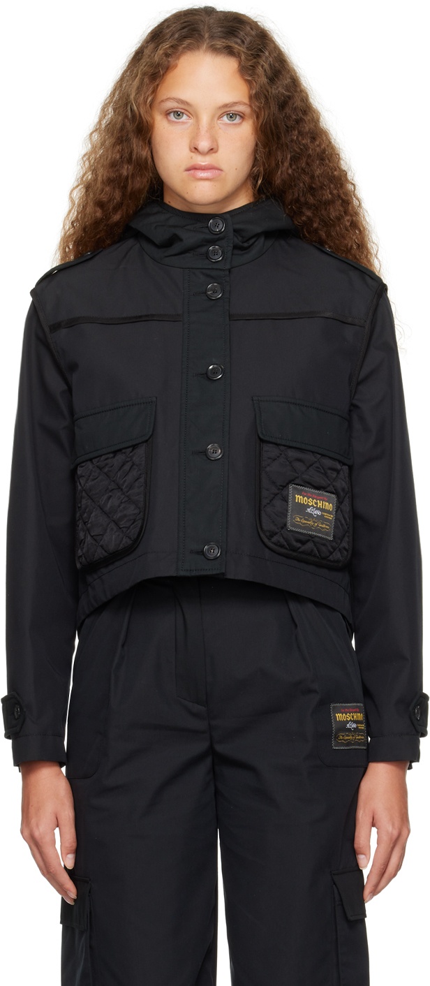 Moschino Black Paneled Jacket Moschino