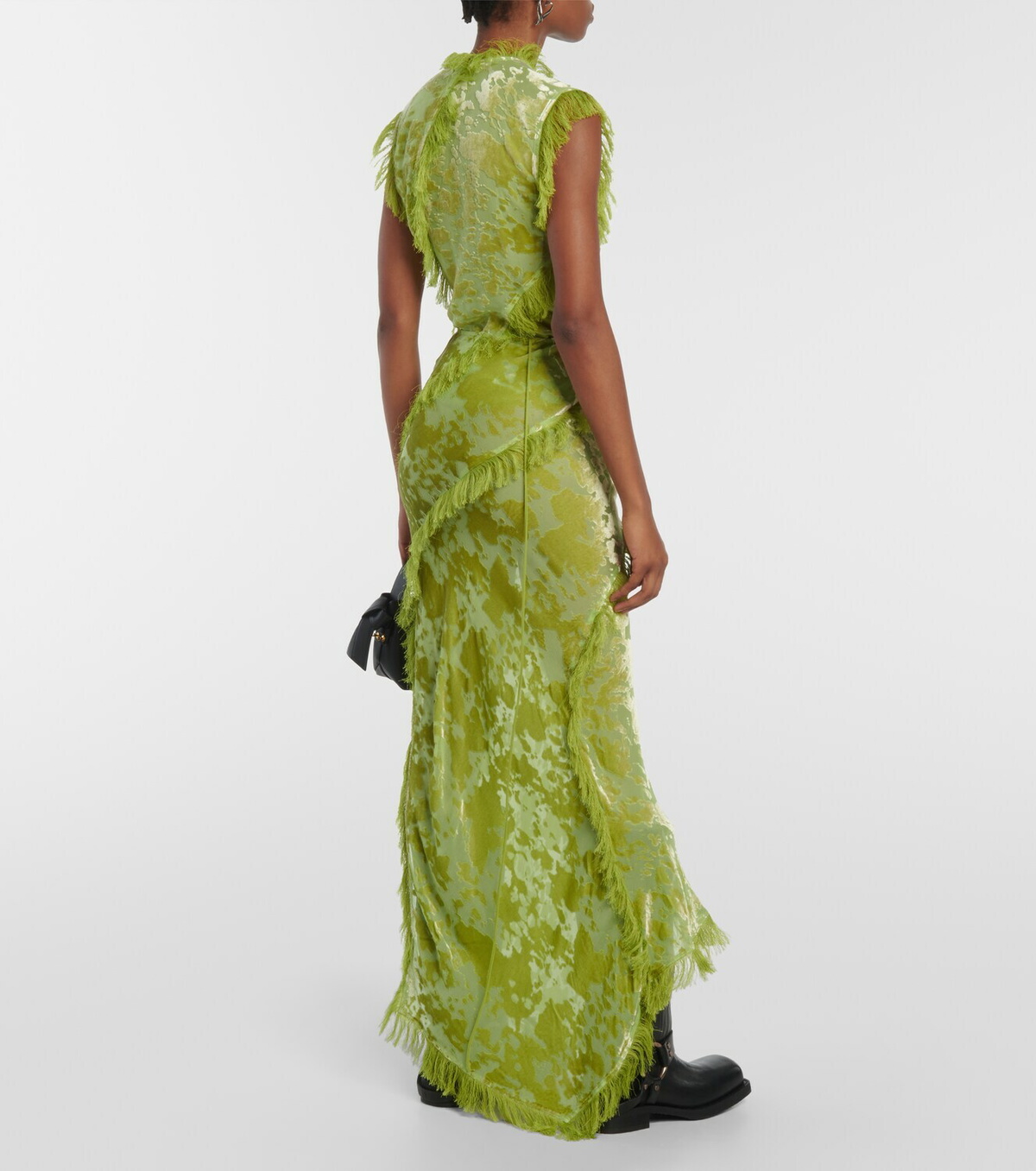 acne dress green Acne Studios // Floral Ruched Dress – VSP Consignment
