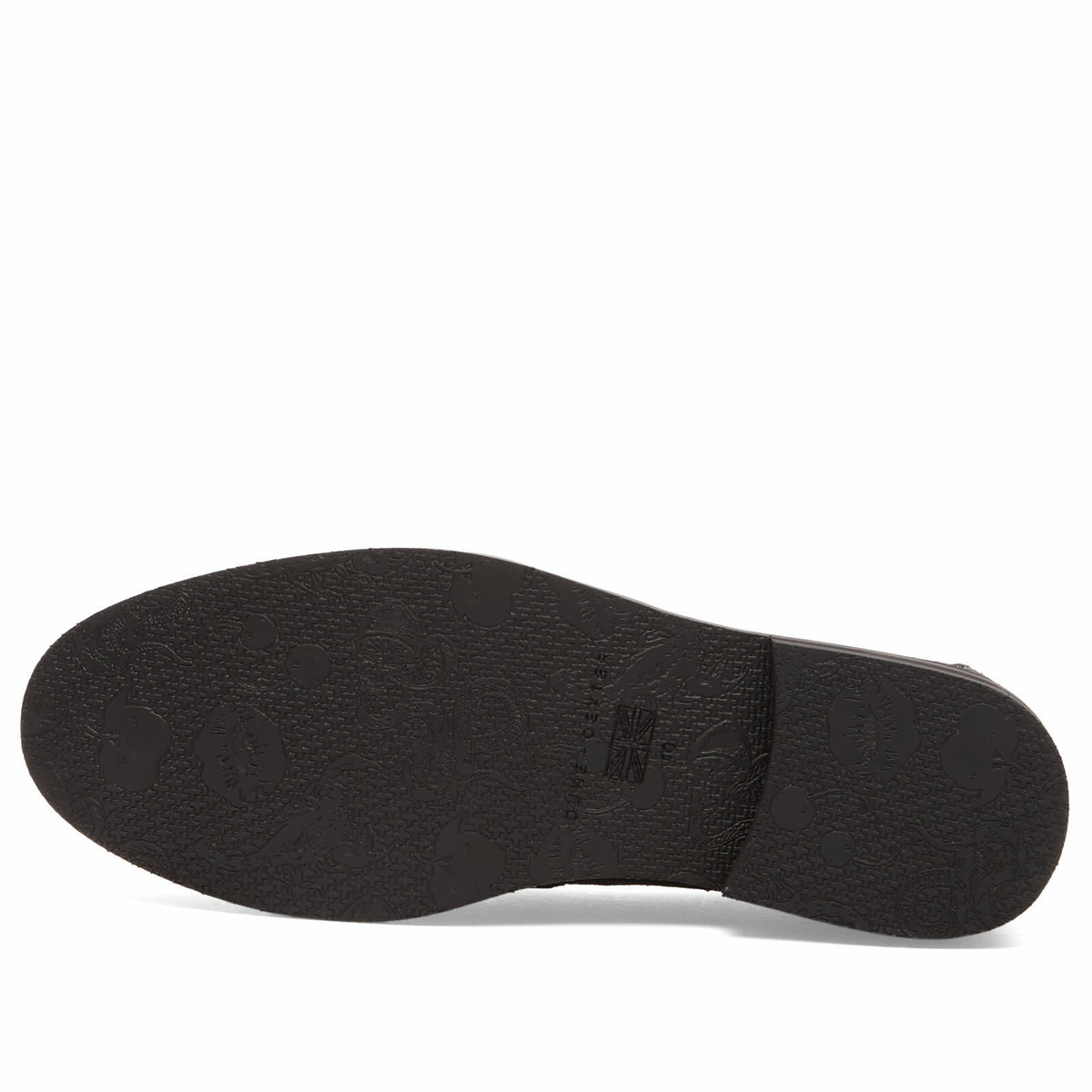 Duke + Dexter Men's Wilde Cracked Spider Penny Loafer in Black/White