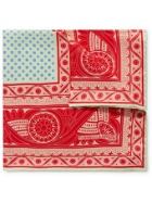 TURNBULL & ASSER - Printed Cotton-Twill Pocket Square - Red