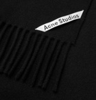 Acne Studios - Canada Narrow Fringed Wool Scarf - Men - Black