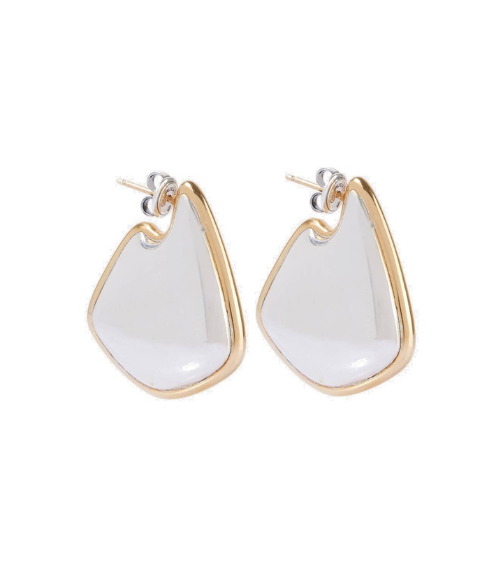 Photo: Bottega Veneta Fin Small 18kt gold-plated sterling silver earrings