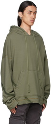 Greg Lauren Khaki Basic Hoodie