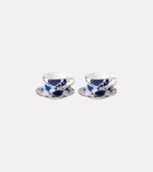 La DoubleJ Mama set of 2 floral porcelain teacups