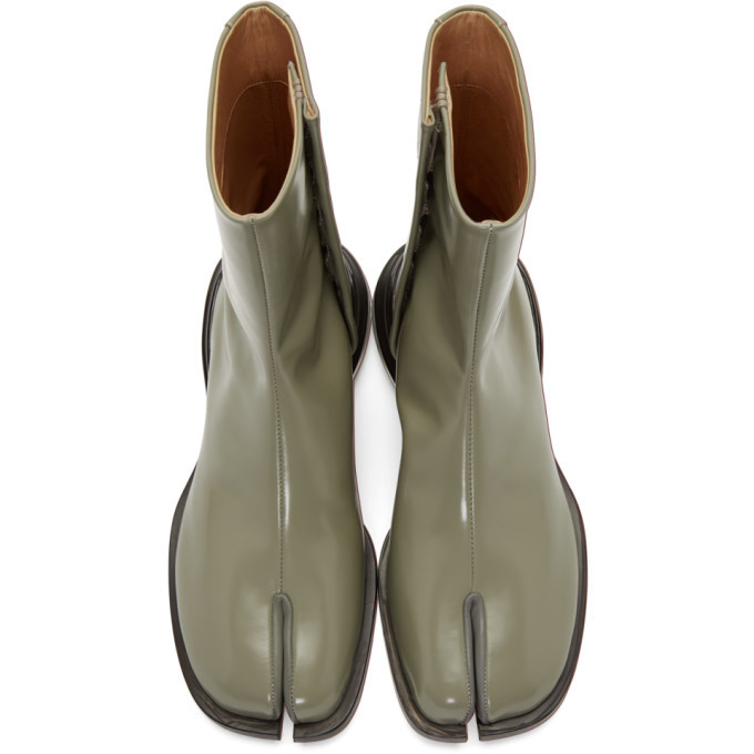 Maison Margiela Green Airbag Tabi Boots Maison Margiela