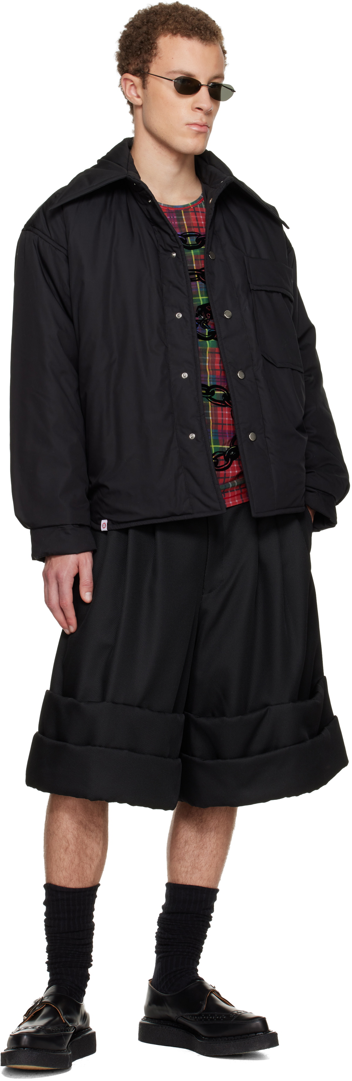 Charles Jeffrey LOVERBOY Black Puffer Overshirt