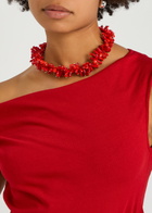 Dries Van Noten Coral Bead-embroidered Necklace - Red - One Size