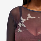 3.Paradis Women's Mesh Round Neck Ladder Shirt in Gradient