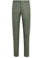 Brioni - Straight-Leg Cotton-Gabardine Trousers - Green