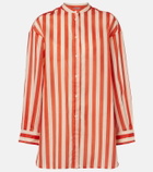 Eres Duetto striped cotton voile shirt