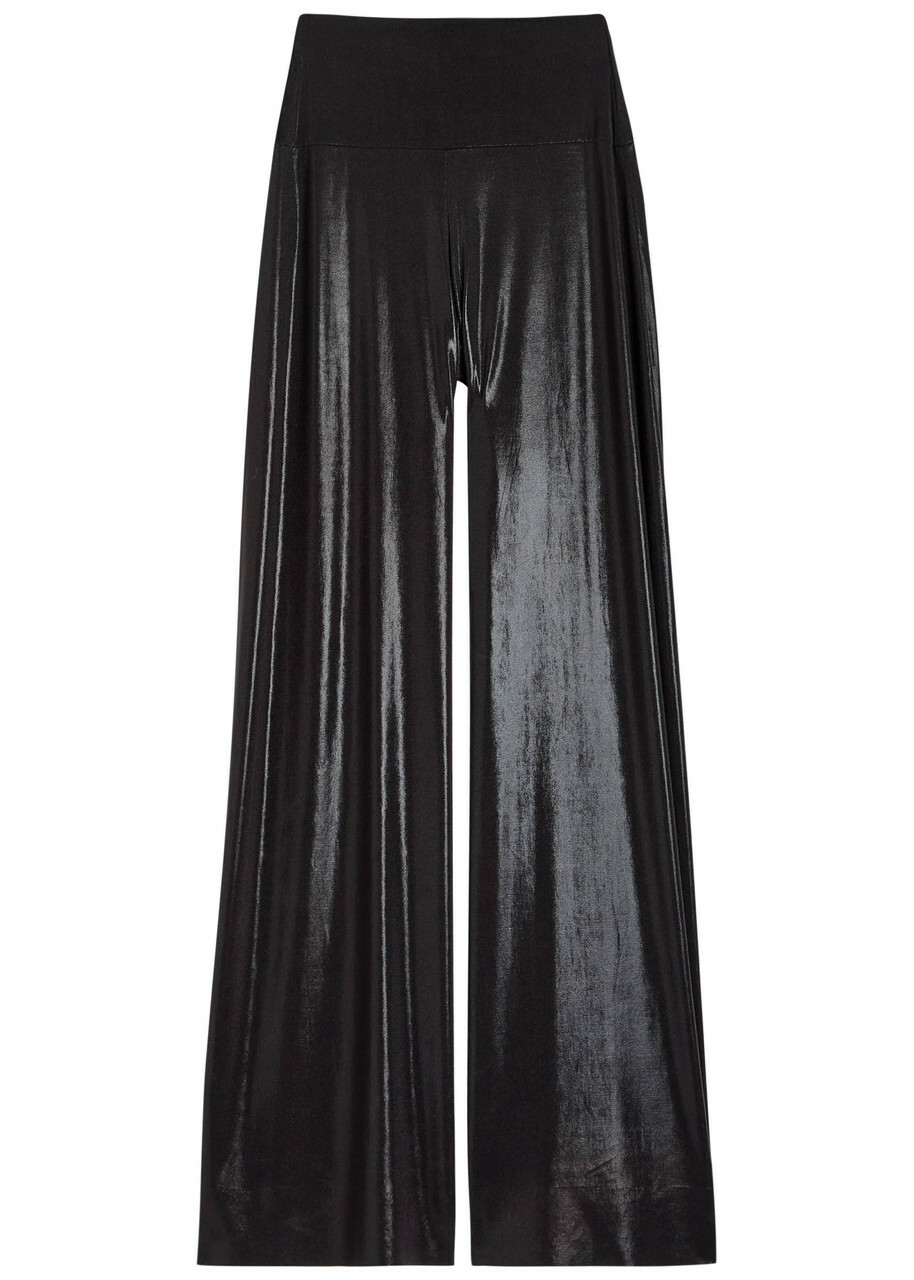 【Norma Kamali】 Sequinedワイドレッグパンツ Norma Kamali Sequined straight pants Norma Kamali