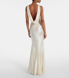 Nina Ricci Open-back satin maxi dress