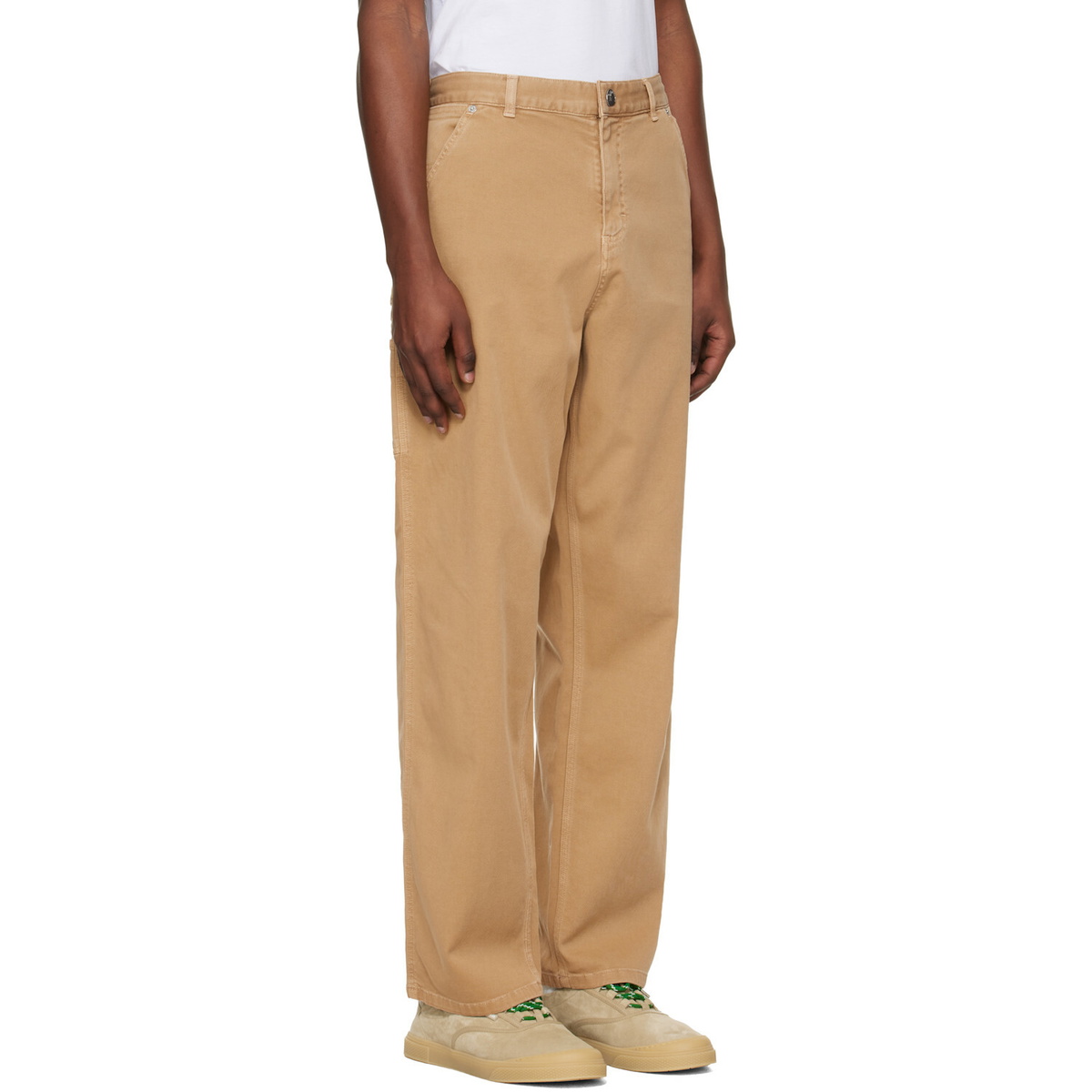 Moncler Tan Cotton Blend Gabardine Cargo Pants