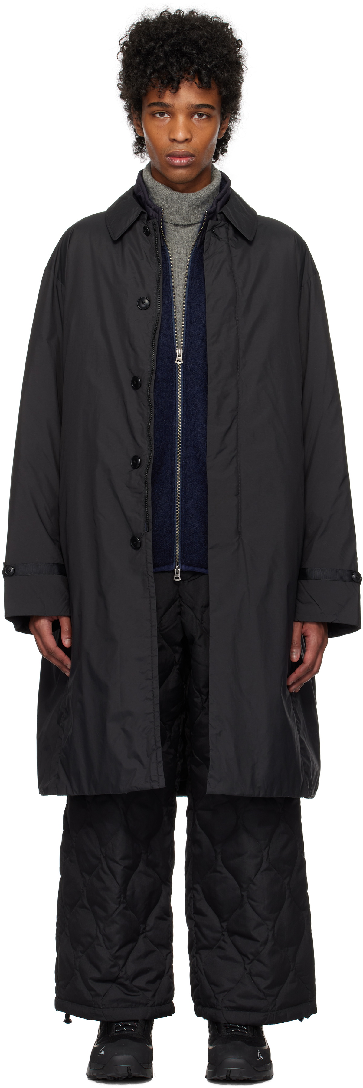 NANGA Black Bal Collar Down Jacket Nanga