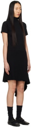 Yohji Yamamoto Black Turtleneck Midi Dress