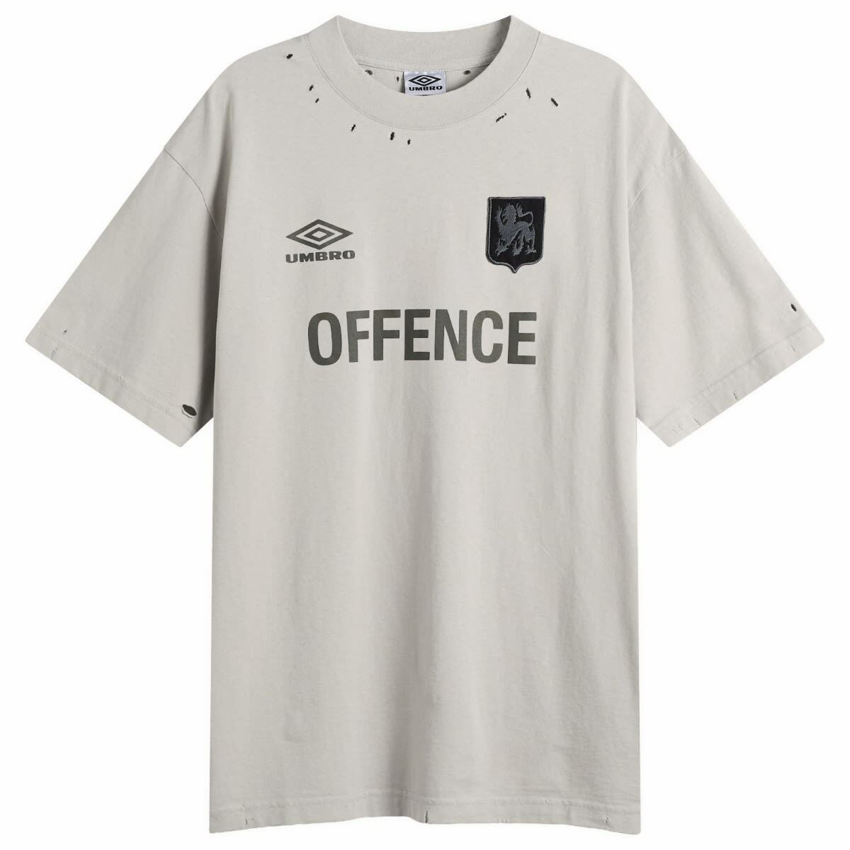 Umbro by Slam Jam Men's Offence Defence T-Shirt in Light Grey