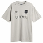 Umbro by Slam Jam Men's Offence Defence T-Shirt in Light Grey