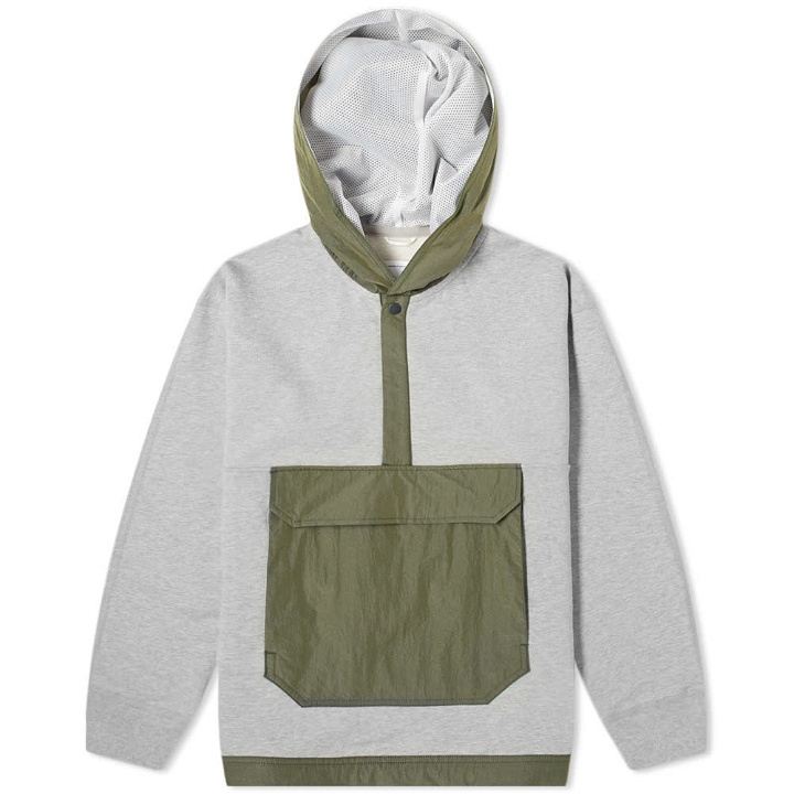 Photo: Reigning Champ Nylon Patch Popover Hoody