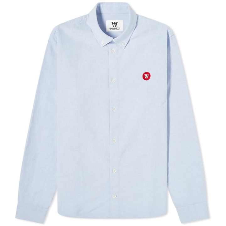 Photo: Wood Wood Men's Ted Oxford Shirt in Light Blue