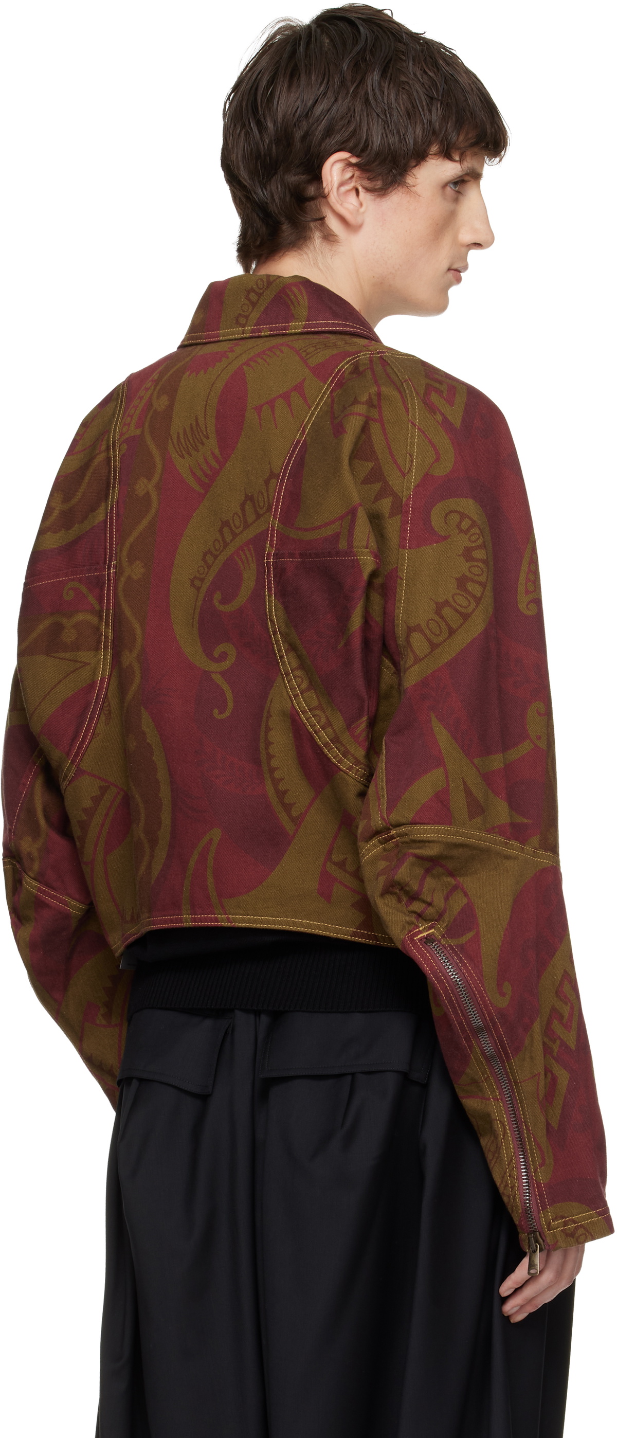 Vivienne Westwood Brown & Red Pourpoint Denim Jacket