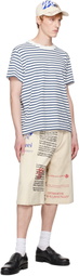 Marine Serre Beige Regenerated Tote Bags Cargo Shorts