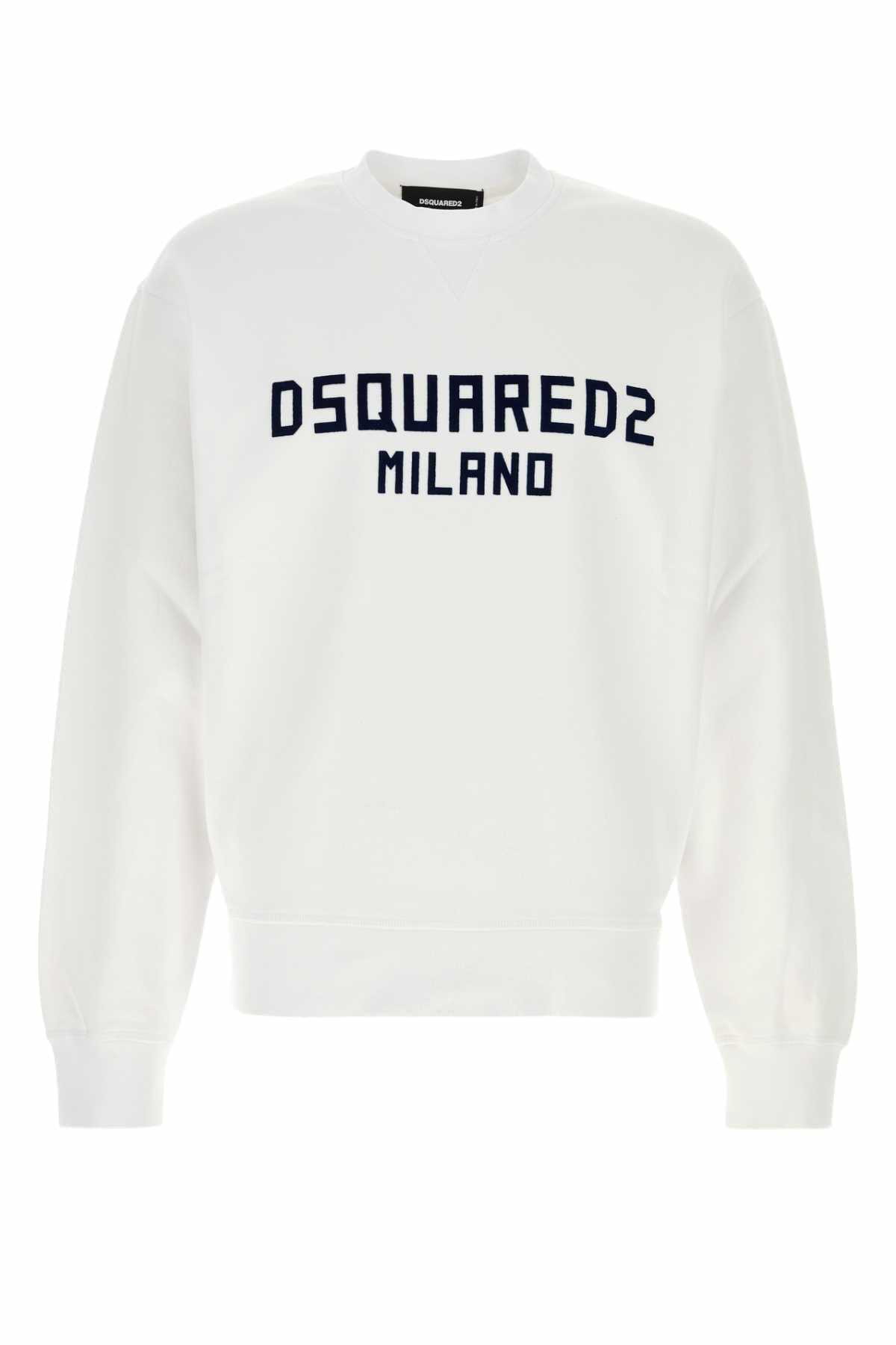 【関税&送料込】Dsquared White Cotton Sweatshirt Dsquared2 Sweatshirt Grey Mens Dsquared2