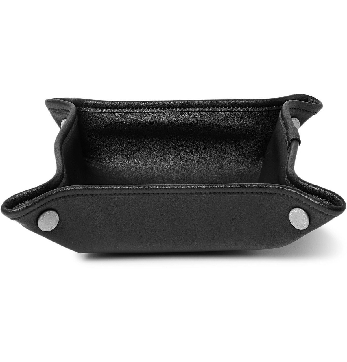 WTAPS - Logo-Print Faux Leather Tray - Black WTAPS