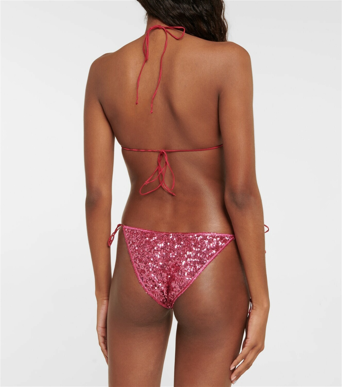 Oseree - Sequin-embellished triangle bikini