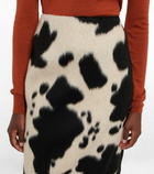 Tod's - Cow-print pencil skirt