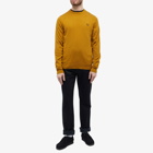 Fred Perry Men's Classic Crew Neck Knit in Dark Caramel