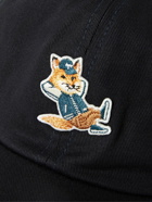 Maison Kitsuné - Logo-Appliquéd Cotton-Twill Baseball Cap
