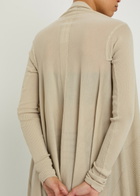 Rick Owens Asymmetric Wool Cardigan Sand