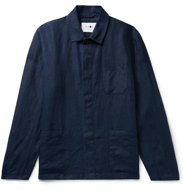 Photo: NN07 - Oscar Linen Jacket - Blue