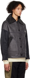 Feng Chen Wang Gray Reversible Paneled Jacket