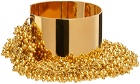 Dries Van Noten Gold Beaded Cuff Bracelet