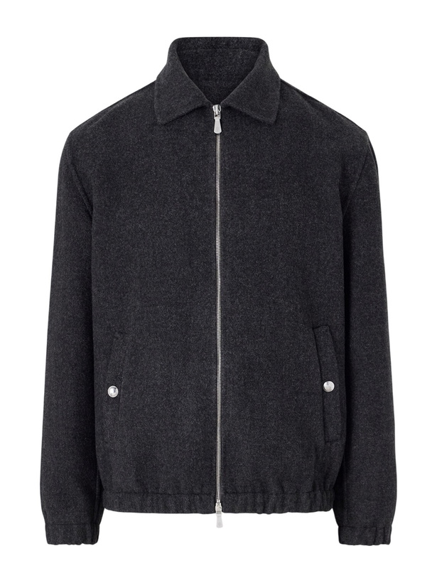 Photo: Eleventy - Wool Bomber Jacket - Gray