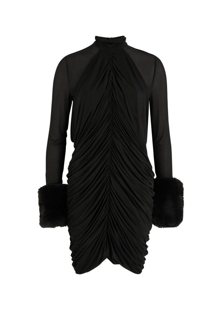 knee length dresses for ladies Pippa Jet Black Disco Sequin Mini Dress main image 1