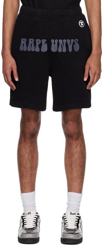 Photo: AAPE by A Bathing Ape Black Patch Shorts