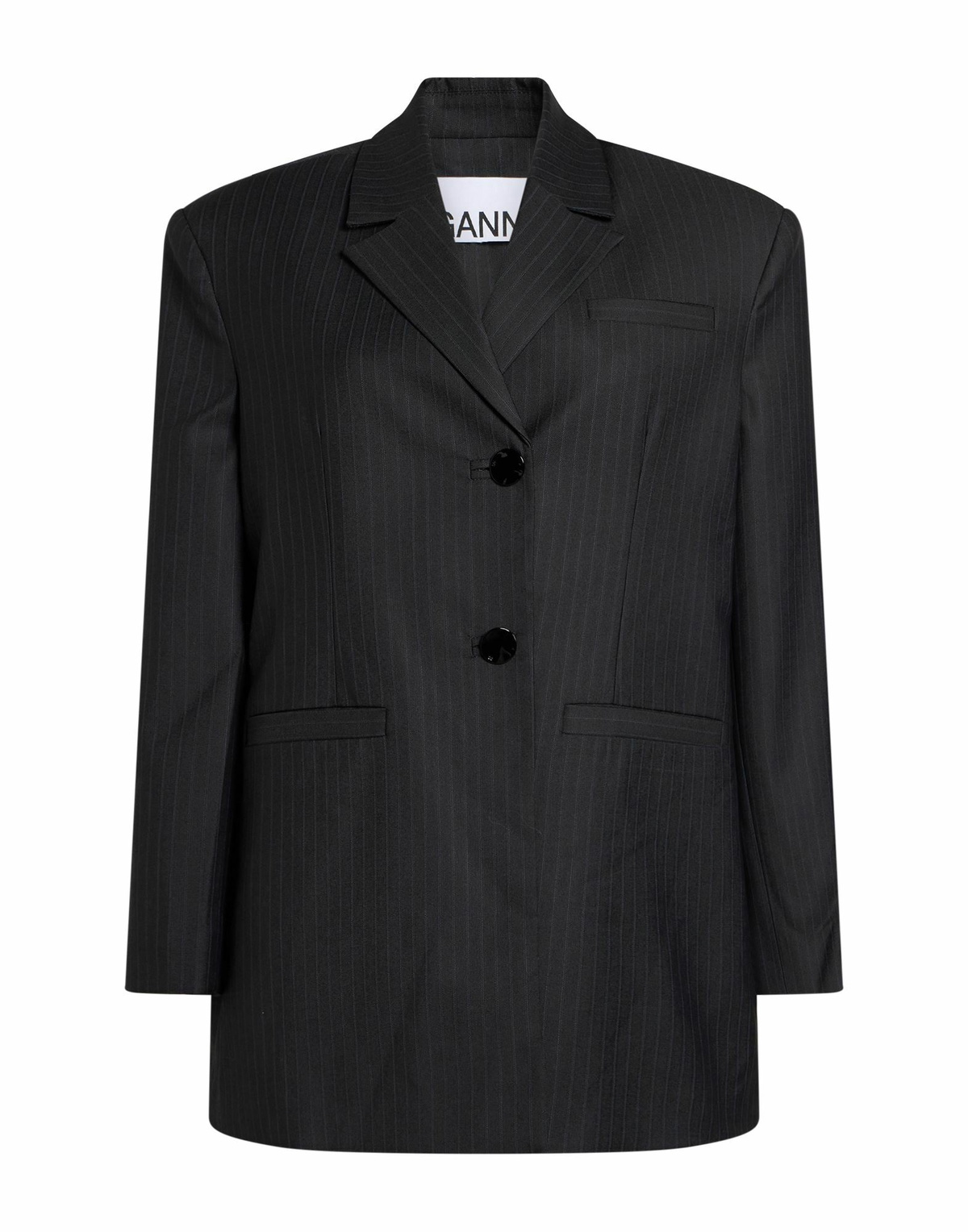 Ganni Womens Blazer Charcoal