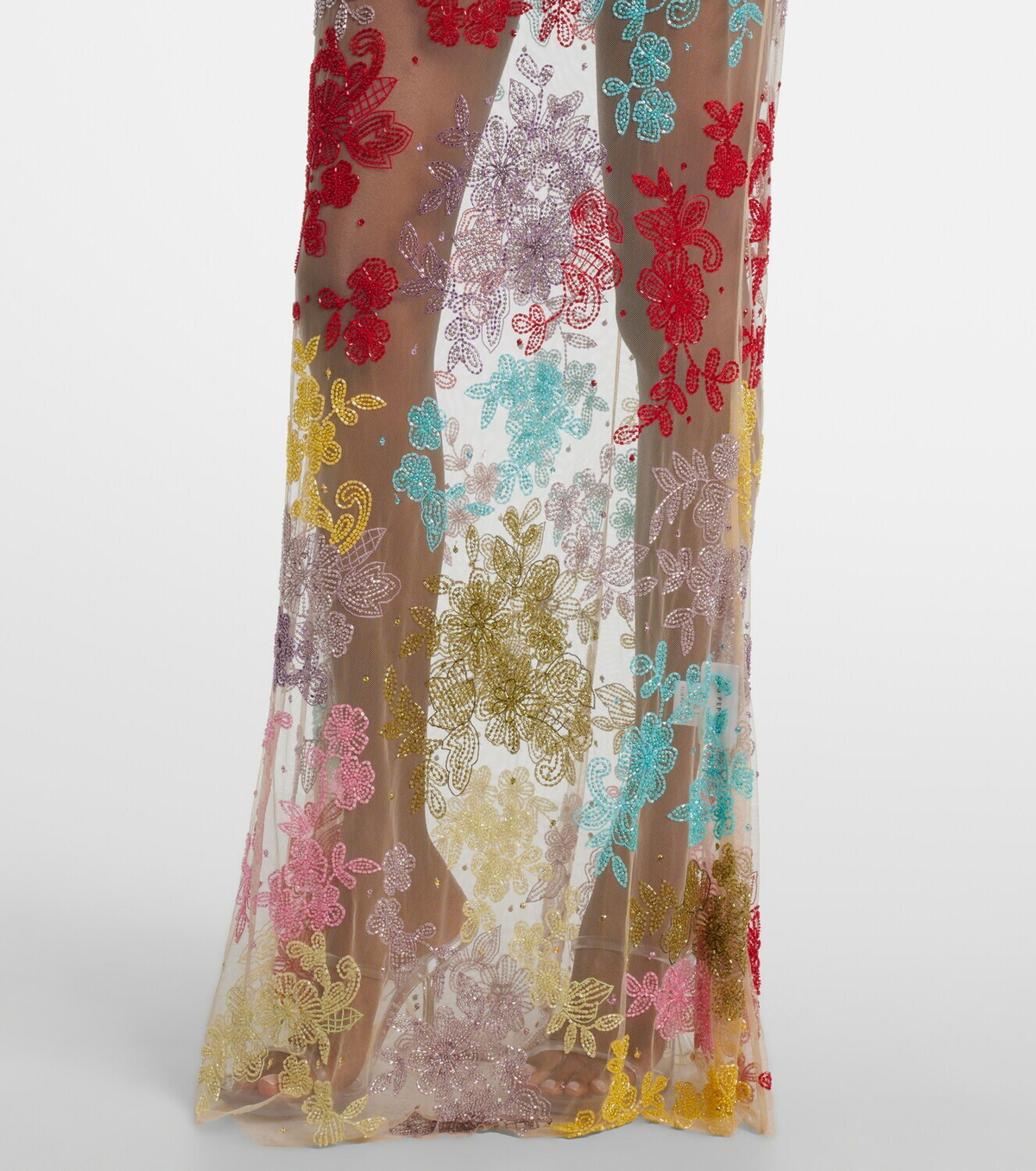 Clio Peppiatt Cora embellished sheer tulle gown