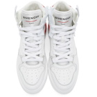 Givenchy White and Red Wings Sneakers